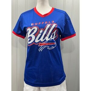 Buffalo Bills NFL Team Apparel Girls V Neck Jersey Royal Blue